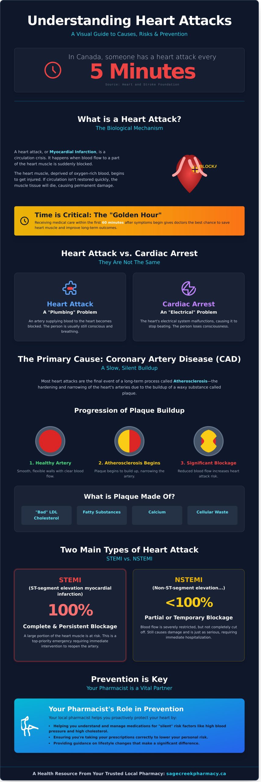 What Causes a Heart Attack? A Winnipeg Pharmacist’s Guide to Prevention - Infographic