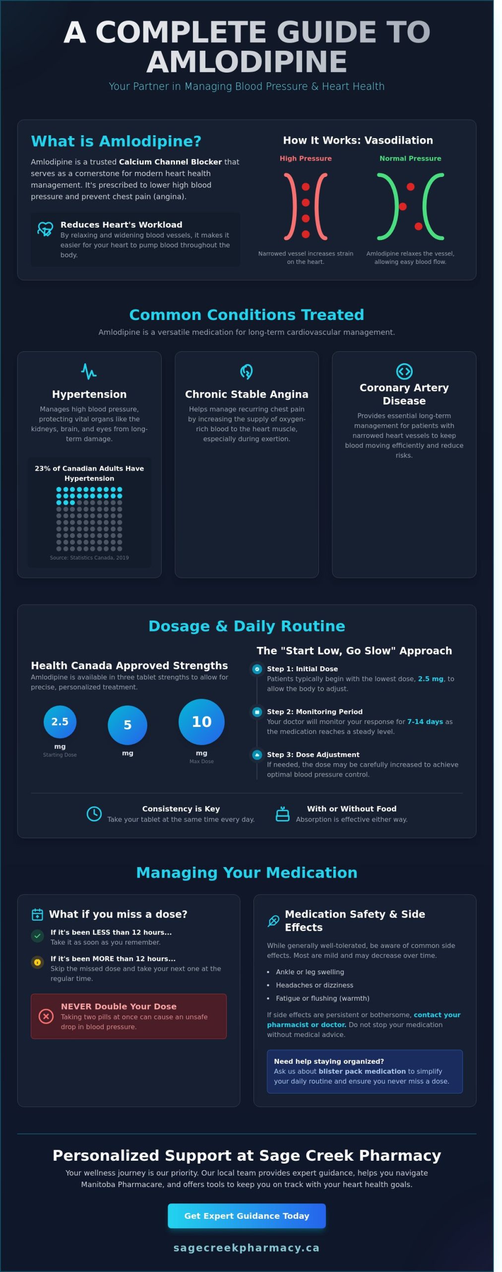 Amlodipine for Heart Health: A Patient’s Guide to Safe Use in Winnipeg - Infographic