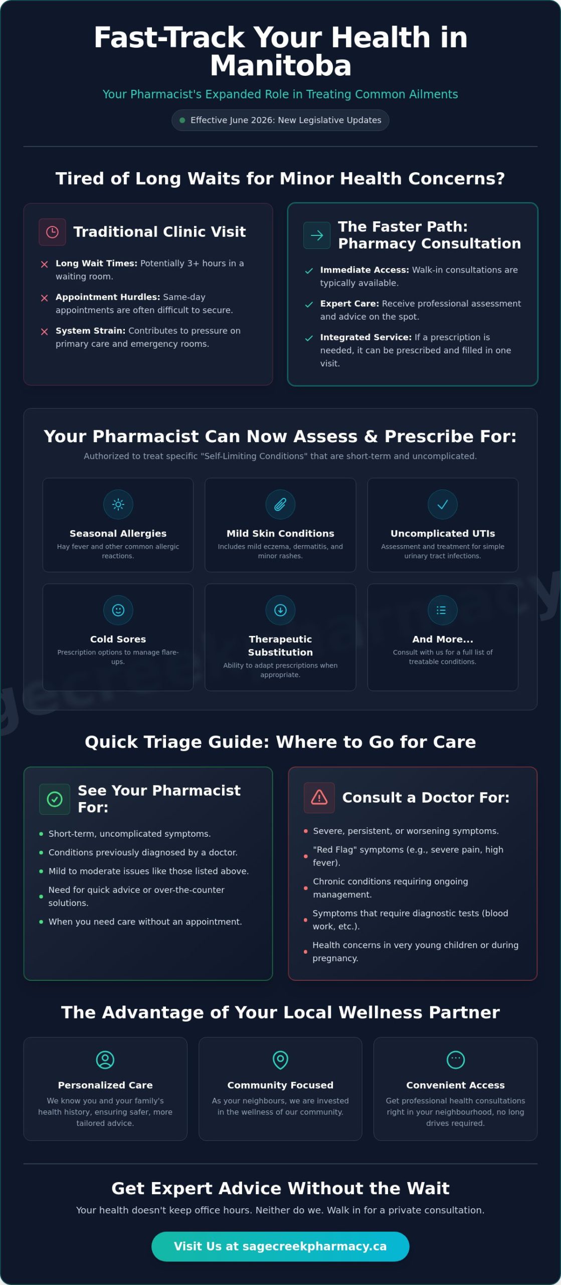 Pharmacist Advice for Common Ailments in Winnipeg: Your 2026 Health Guide - Infographic